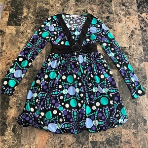 Speechless Girls Long Sleeve Polka Dot Dress Size 7